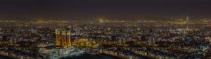 هتل اسپیناس پالاس تهران - نمای شب برج هتل