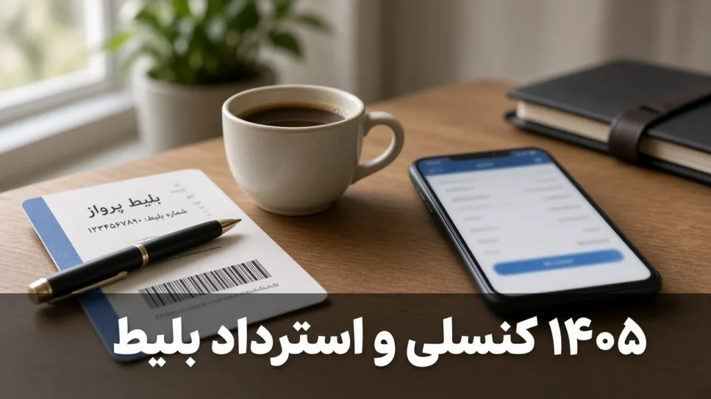 کنسلی و استرداد بلیط پرواز داخلی ۱۴۰۵ | راهنمای کامل